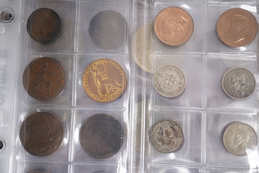 British, Commonwealth and World coins, 19th and 20th century, in an album